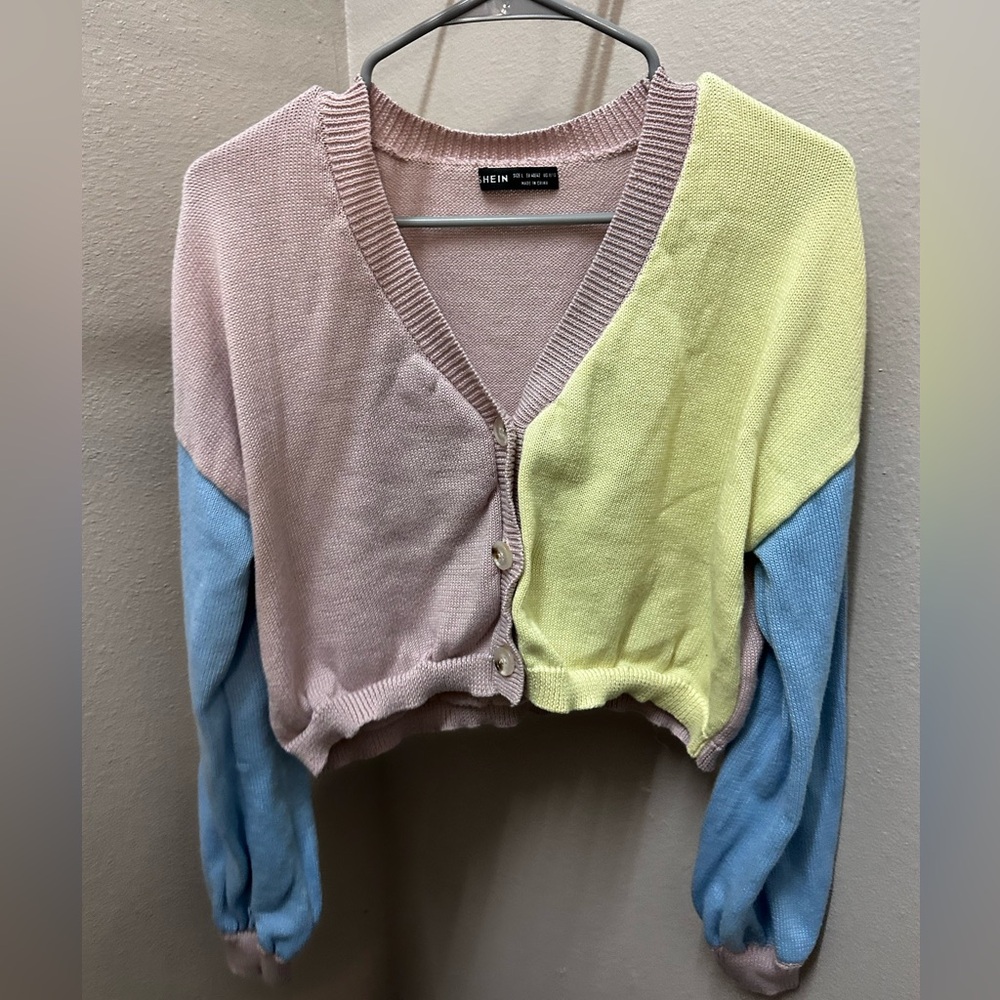 SHEIN Color Block Sweater